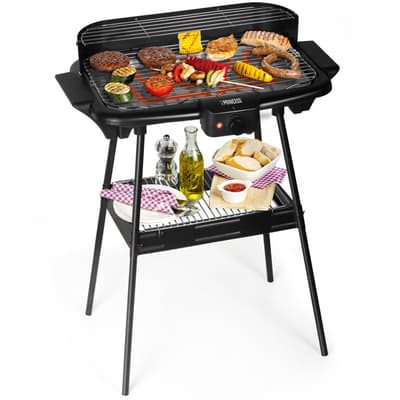 Princess 112247 El-grill på avtagbart stativ med vindskydd