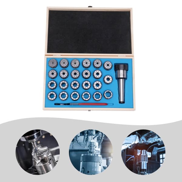 CNC Collet Chuck, 23-delt sæt, præcisionsområde 4-26 mm