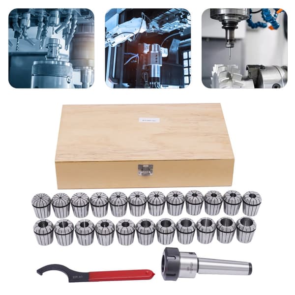 CNC Collet Chuck, 23-delt sæt, præcisionsområde 4-26 mm
