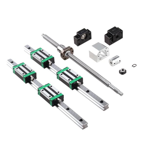 Lineært Skinne System, HGR15/HGR20 Modeller, SFU1605 Kugleskrue,HGR20CA SFU1605, 700mm sæt