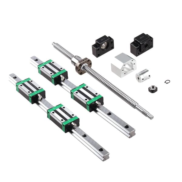 Lineært Skinne System, HGR15/HGR20 Modeller, SFU1605 Kugleskrue,HGR20CA SFU1605, 700mm sæt