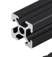 Aluminium T-spårprofil, 2040 T-spår, Hållbar konstruktion,svart, 2040 T-spår