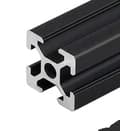 Miniatyrbillede 1 af 2: Aluminium T-slot profil, 2040 T-slot, holdbar konstruktion,sort, 2040 T-slot