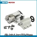 Miniatyrbillede 2 af 2: CNC Rotationsdelingshoved, 3-krone chuck, tailstock 65mm, Nema23 steppermotor,K11-80mm