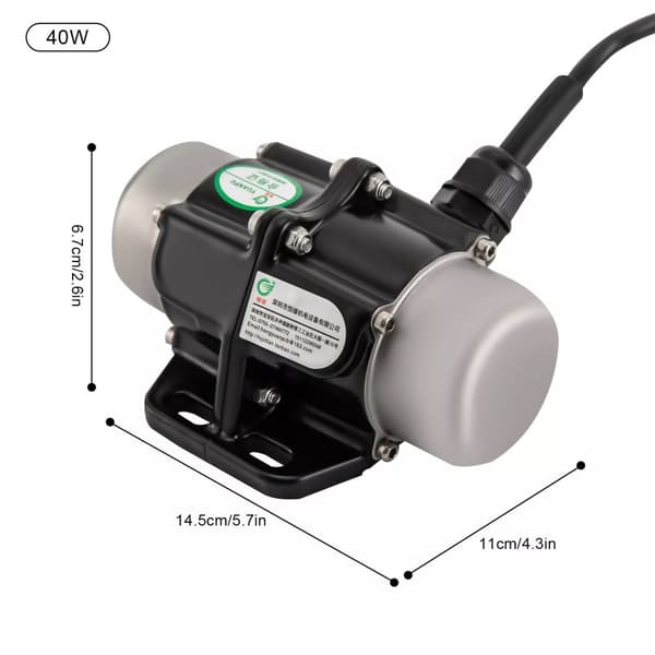 Vibrerande motor, 40W effekt, 3000RPM hastighet