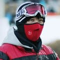 Miniatyrbild 1 av 4: Varm vindtät cykelansiktsmask för utomhussporter - Märke - Modell - Skidor - Röd/Svart