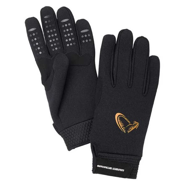 Savage Gear Stretch Neoprene Handsker Sort XL Mand