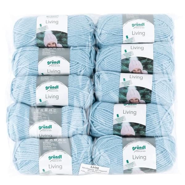 Gründl 352606 Living, Advantage Paket med 10 st Stickning 100 g handstickat garn 80% polyakryl, 20%