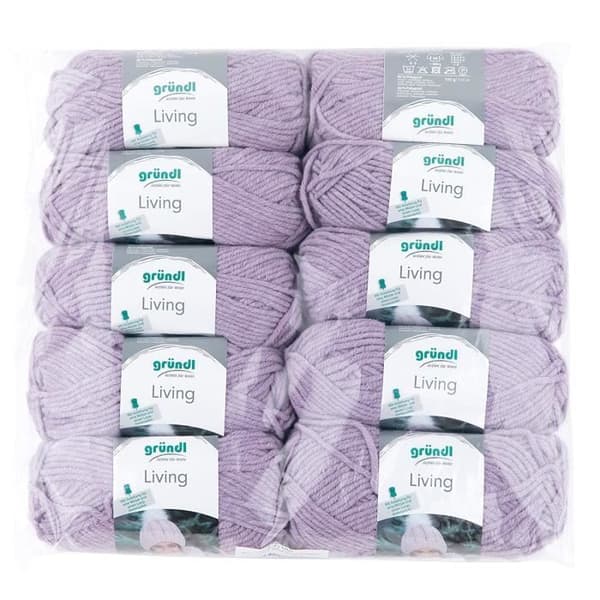 Gründl 352603 Living, Advantage Paket med 10 st Stickning 100 g handstickat garn 80% polyakryl, 20%