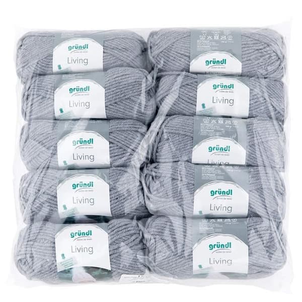 Gründl 352605 Living, Avantage Pack DE 10 att Sticka 100 g Handstickad Tråd 80% polyakryl, 20%