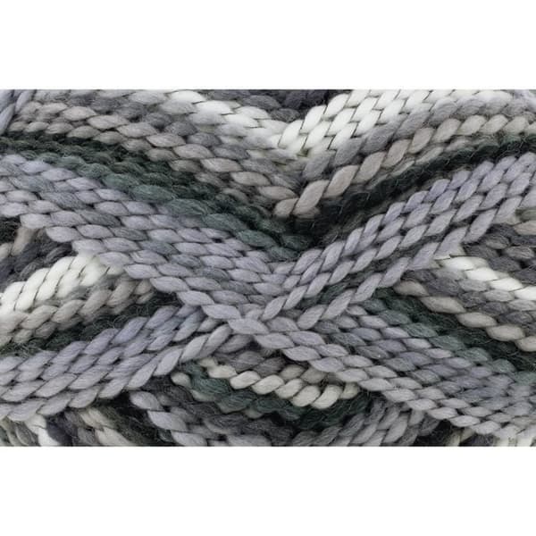 Gründl Perla Color, Lot 10 att sticka 100 g Handstickad garn 100% Polyester, 100% Polyester, Svart-Grå