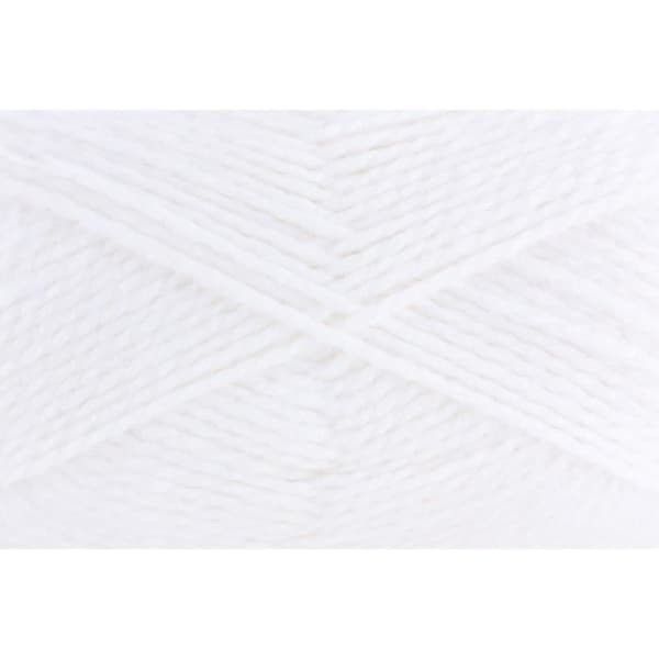 Gründl 343310 Shetland, Lot 10 att Sticka 100 g Garn, 80% polyakryl, 20% bomull Vit handstickad 55 x
