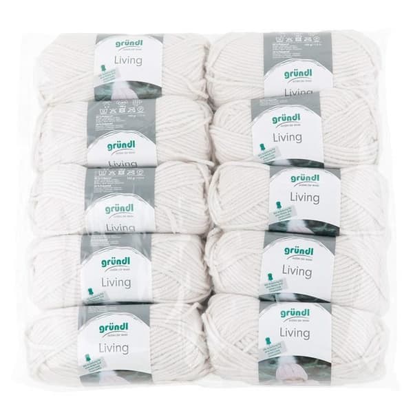 Gründl 352601 Living, Advantage Paket med 10 st Stickning 100 g handstickat garn 80% polyakryl, 20%