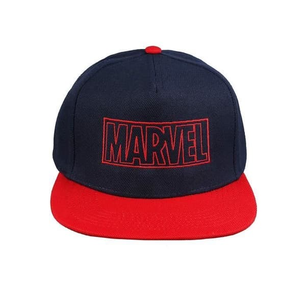 Marvel Line-logotyp basebollkeps, blå (marinblå/röd nrd), en storlek herr - FBMCP362