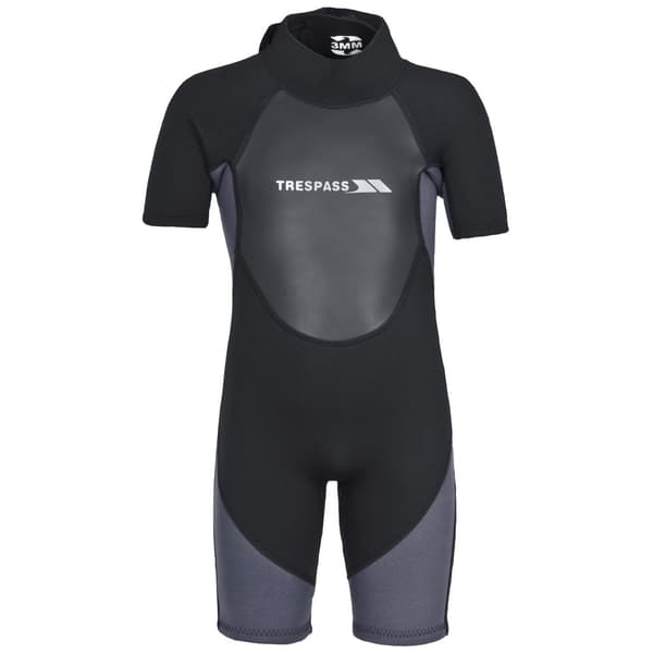 Trespass Childrens Boys Scuba 3mm Short Wetsuit Black 7/8 Years