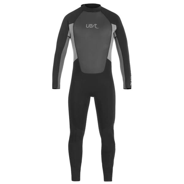 Urban Beach Mens Blacktip Monochrome Long-Sleeved Wetsuit Black/Grey S