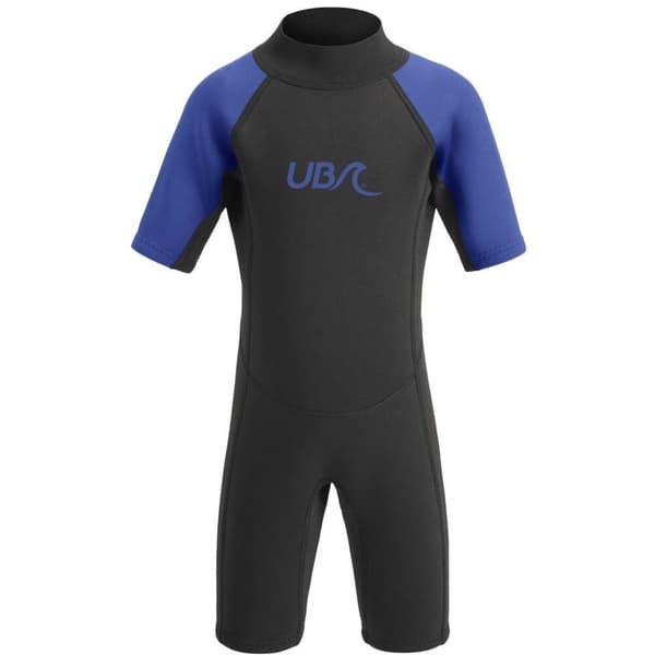 Urban Beach Sharptooth kortærmet våddragt til børn/børn Black/Blue 11-12 Years