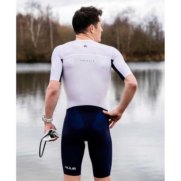 Huub Kortærmet Trisuit Anemoi 2 Sub22 Fl Hvid,Blå S Mand