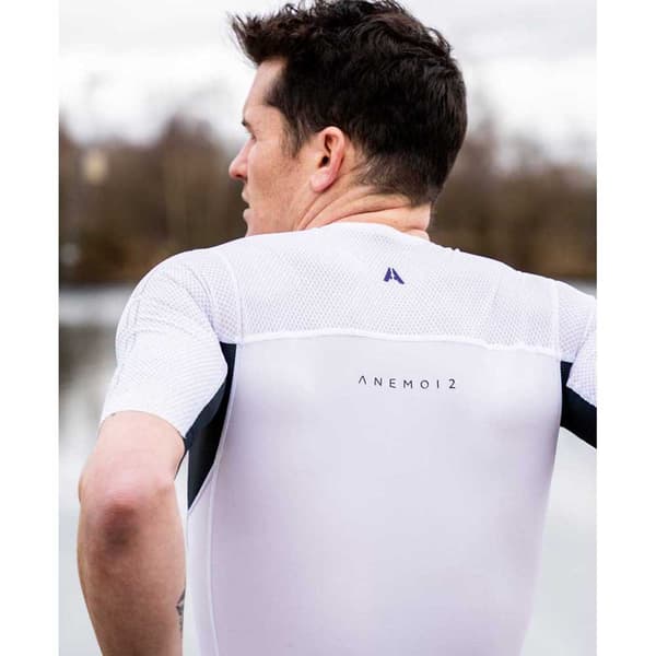 Huub Kortærmet Trisuit Anemoi 2 Sub22 Fl Hvid,Blå S Mand