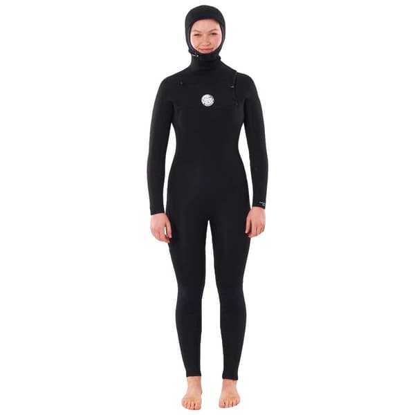 Rip Curl Chest Zip Suit Woman Dawn Patrol 5/4 Mm Sort 8