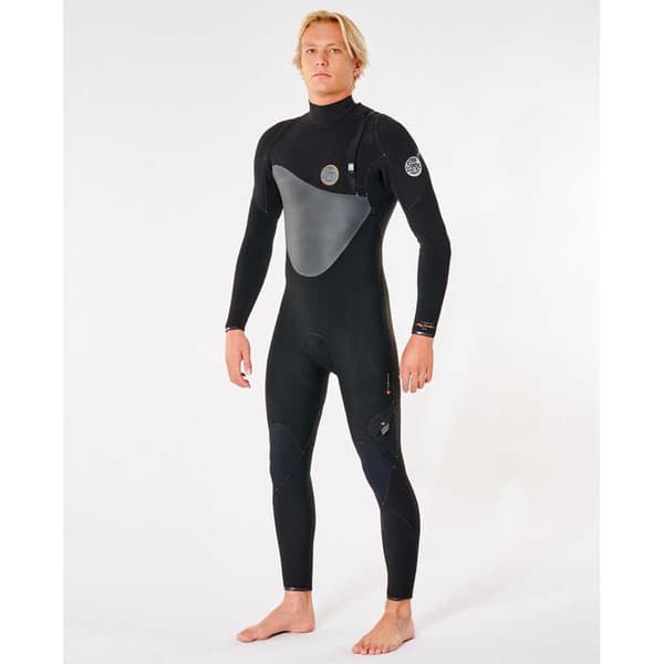 Rip Curl Flashbomb Heat Seeker Pitkähihainen Vetoketjullinen Märkäpuku 3/2 Mm Musta L