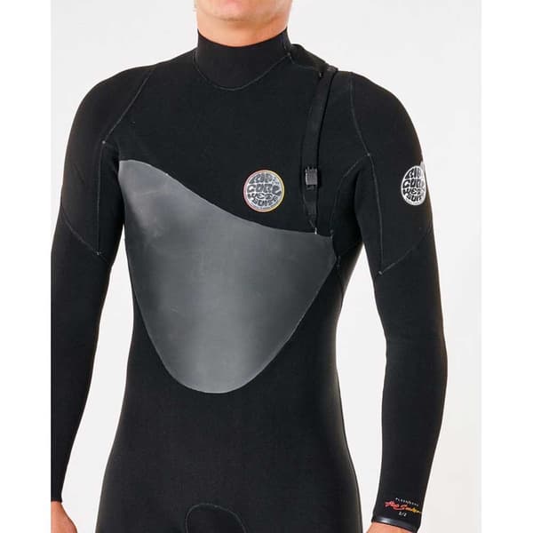 Rip Curl Flashbomb Heat Seeker Pitkähihainen Vetoketjullinen Märkäpuku 3/2 Mm Musta L
