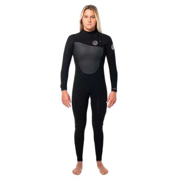 Rip Curl Flashbomb Heat Seeker Långärmad Free Zip Våtdräkt Kvinna 4/3 Mm Svart 4