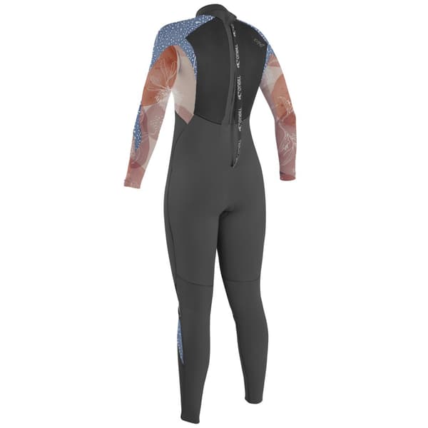 O´neill Wetsuits Flicka Långärmad Back Zip Kostym Epic 4/3 Mm Grå 12 Years