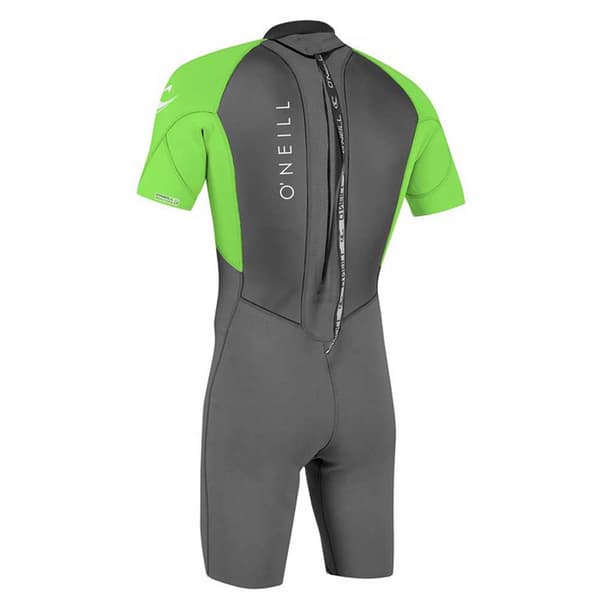 O´neill Wetsuits Kortärmad Neoprenkostym Med Dragkedja Baktill Reactor Ii Spring Grå M