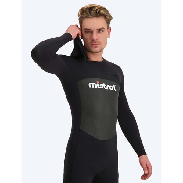 Mistral Långärmad Neoprenkostym Med Dragkedja Baktill Gale Force 3/2 Mm Svart S