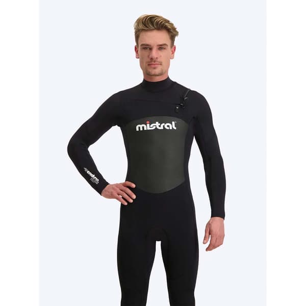 Mistral Långärmad Neoprenkostym Med Dragkedja Baktill Gale Force 3/2 Mm Svart L