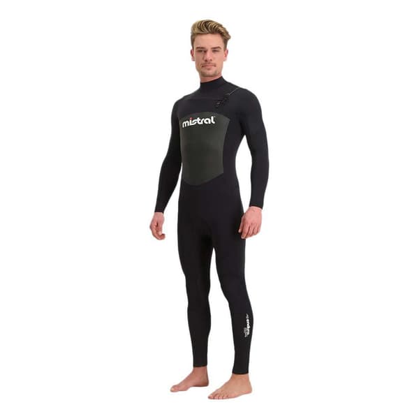 Mistral Långärmad Neoprenkostym Med Dragkedja Baktill Gale Force 3/2 Mm Svart L