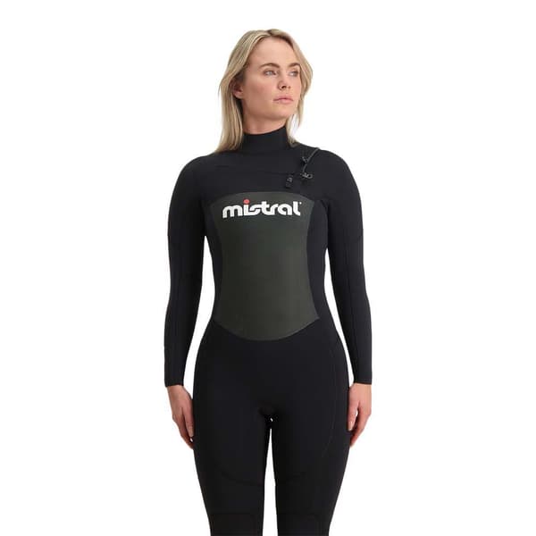 Mistral Pitkähihainen Takavetoketjullinen Neopreenipuku Gale Force 3/2 Mm Musta XS