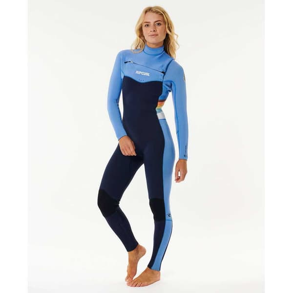 Rip Curl Langærmet Neoprendragt Med Brystlynlås D/patrol 4/3 Mm Gb Perf Blå 10