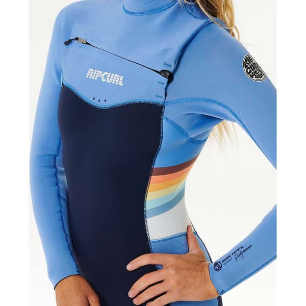 Rip Curl Langærmet Neoprendragt Med Brystlynlås D/patrol 4/3 Mm Gb Perf Blå 10