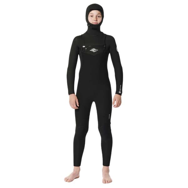 Rip Curl Junior Langærmet Neoprendragt Med Brystlynlås Dawn Patrol Stm 5/4 Mm Gb H Sort 16 Years