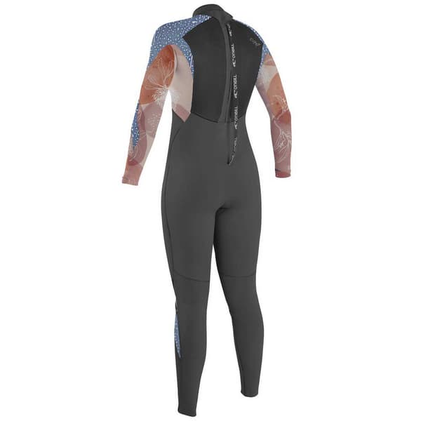 O´neill Wetsuits Flicka Långärmad Back Zip Kostym Epic 5/4 Mm Grå 12 Years