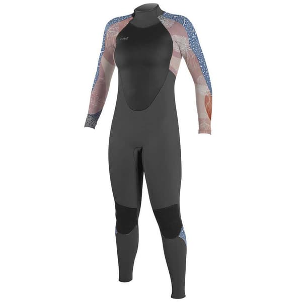 O´neill Wetsuits Flicka Långärmad Back Zip Kostym Epic 5/4 Mm Grå 12 Years