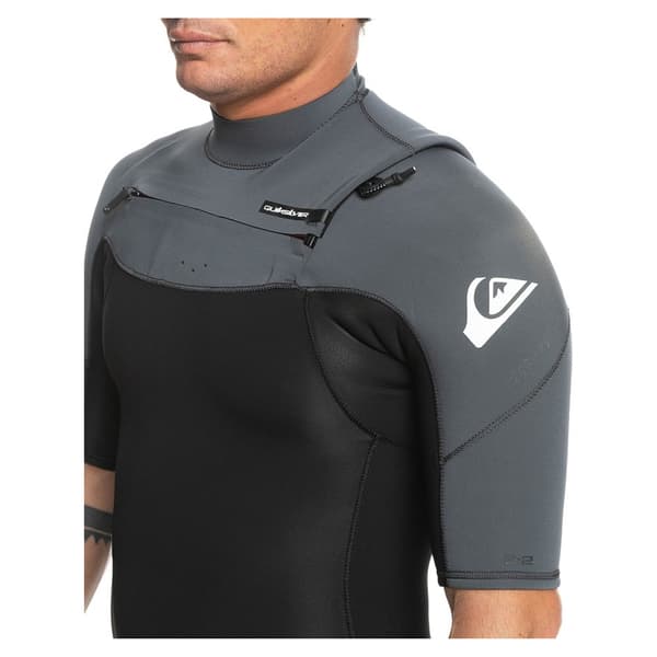Quiksilver Kortärmad Neoprenkostym Med Dragkedja Everyday Sessions 2/2 Mm Svart S