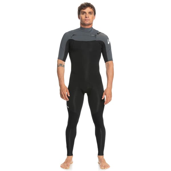 Quiksilver Kortärmad Neoprenkostym Med Dragkedja Everyday Sessions 2/2 Mm Svart S