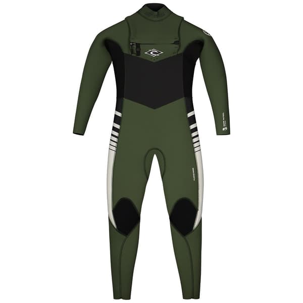 Rip Curl Junior Langærmet Neoprendragt Med Brystlynlås Dawn Patrol Stm 5/3 Mm Gb Grøn 14 Years