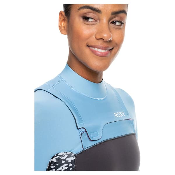 Roxy Pitkähihainen Edessä Vetoketjullinen Neopreenipuku 4/3 Mm Swell Series Harmaa 6