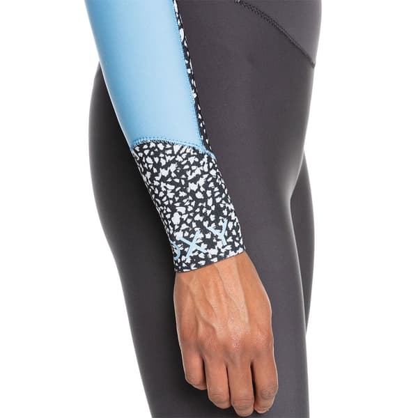 Roxy Pitkähihainen Edessä Vetoketjullinen Neopreenipuku 4/3 Mm Swell Series Harmaa 6