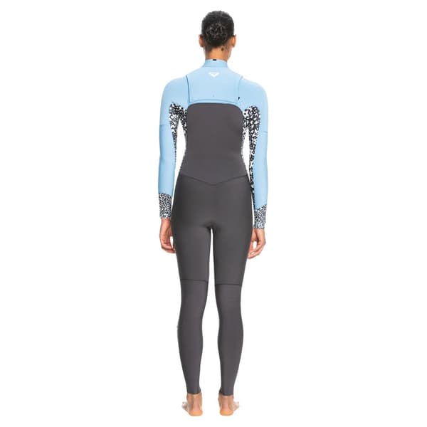 Roxy Pitkähihainen Edessä Vetoketjullinen Neopreenipuku 4/3 Mm Swell Series Harmaa 6
