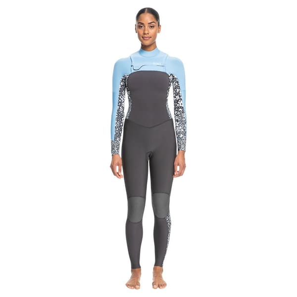 Roxy Pitkähihainen Edessä Vetoketjullinen Neopreenipuku 4/3 Mm Swell Series Harmaa 6