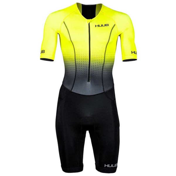 Huub Kortærmet Trisuit Commit Long Course Gul,Sort S Mand