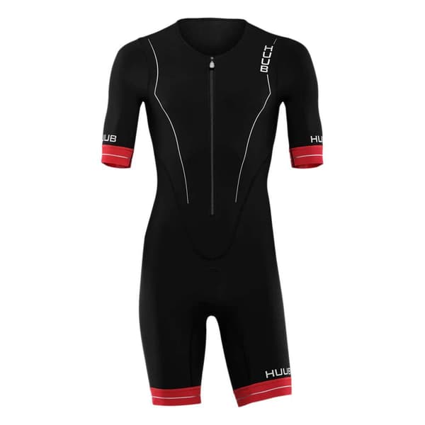 Huub Kortærmet Trisuit Raceline Rød,Sort S Mand