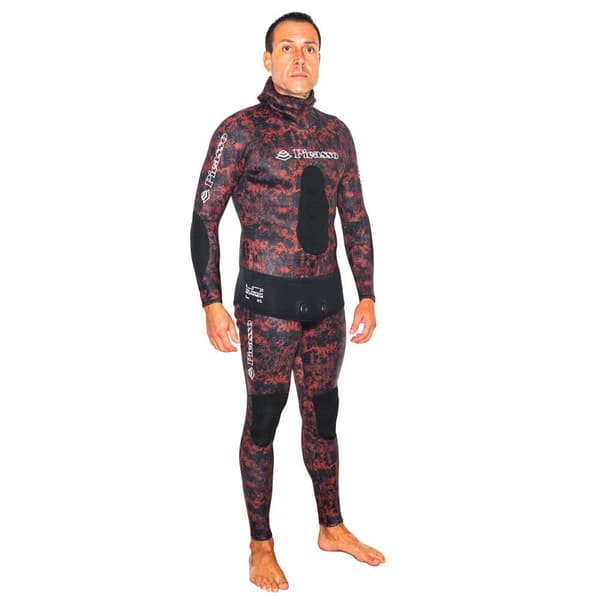 Picasso Med Hängslen Spearfishing Våtdräkt Kelp 7 Mm Röd XL