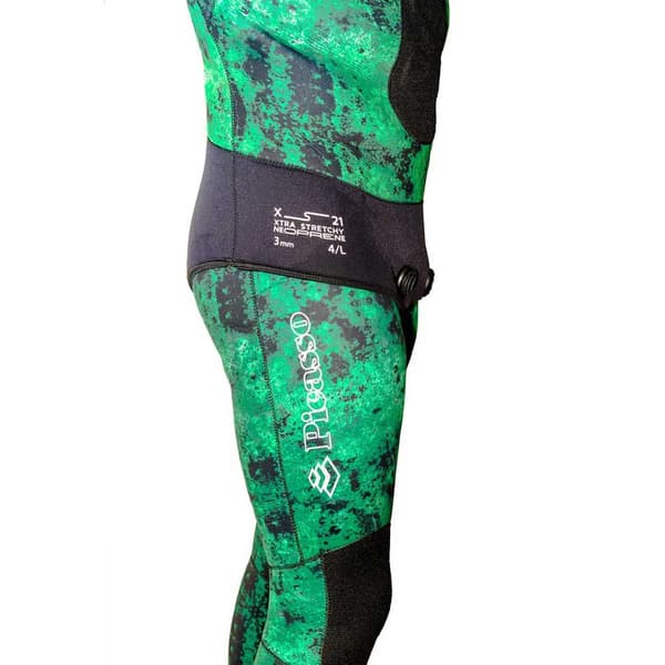 Picasso Med Hängslen Spearfishing Våtdräkt Posidonia 7 Mm Grönt 2XL