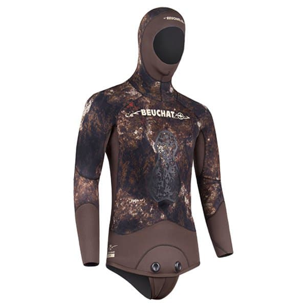 Beuchat Bred Spearfishing Jakke Rocksea 3 Mm Brun M